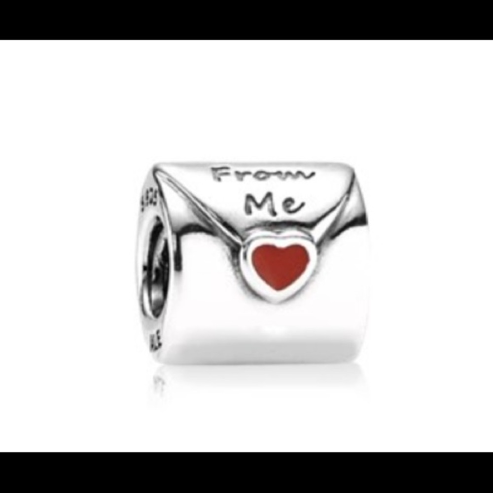 RETIRED Pandora love letter charm.